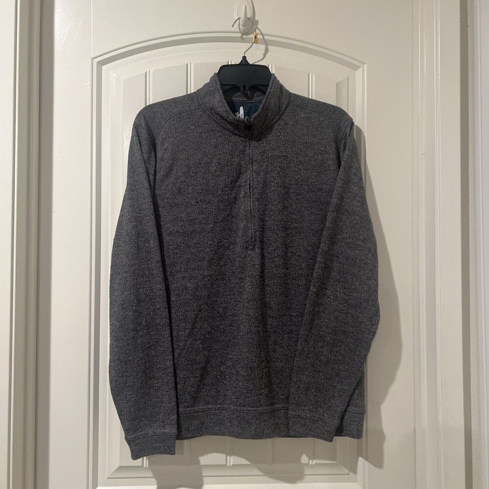 Johnnie-O Reflex Quarry 1/4 Zip Sweatshirt Men’s Long Sleeve Gray Merle Size M